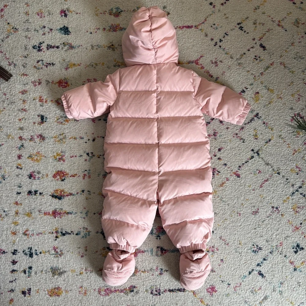 Baby GAP Snow Suit One Piece Pink 6-12 Months Puffer Warm